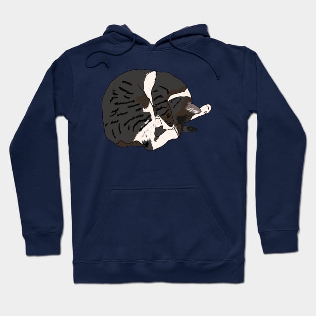 Sleeping cat Hoodie by Antiope